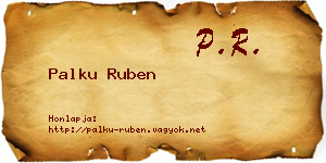 Palku Ruben névjegykártya
